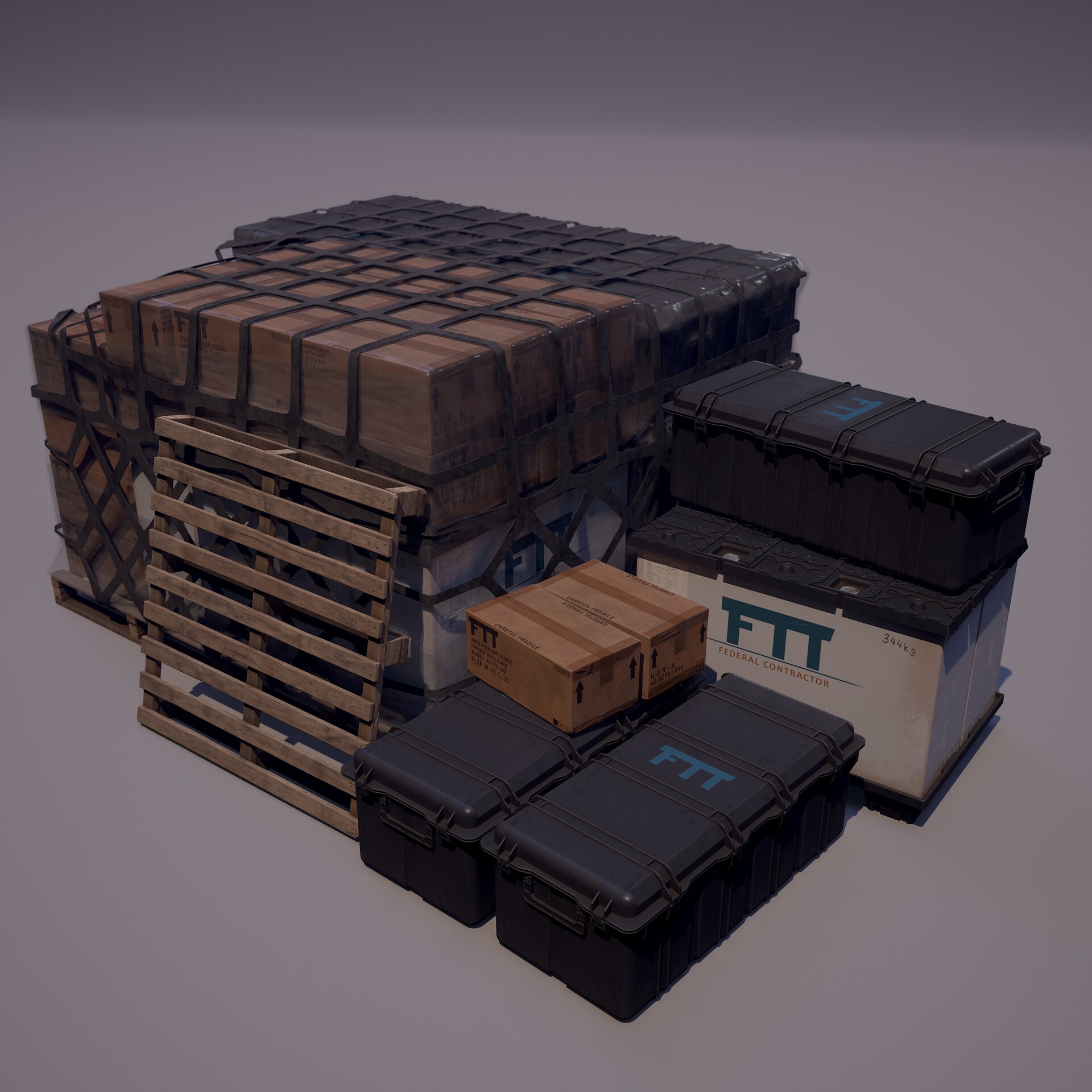 Bundle creator. Box game Asset. Military Box. Substance 3d Painter. Master Assets Creative.
