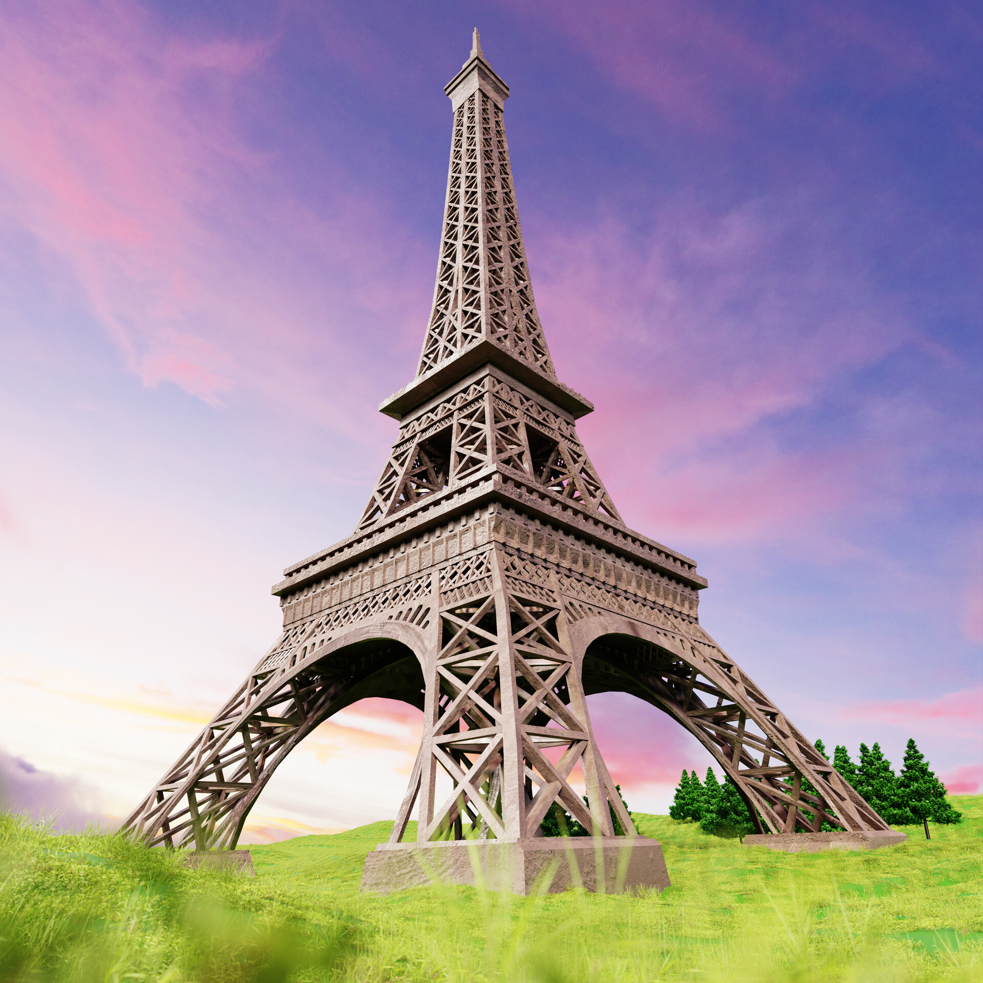 Eiffel Tower as an anime girl  Stable Diffusion  OpenArt
