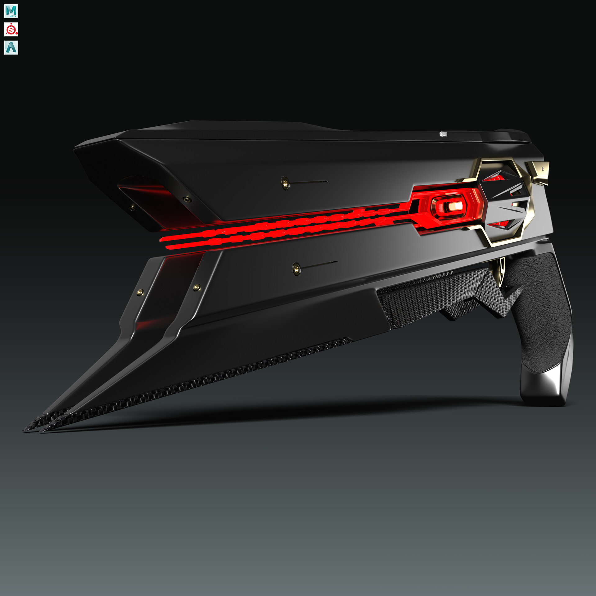 ArtStation Highpoly laser gun