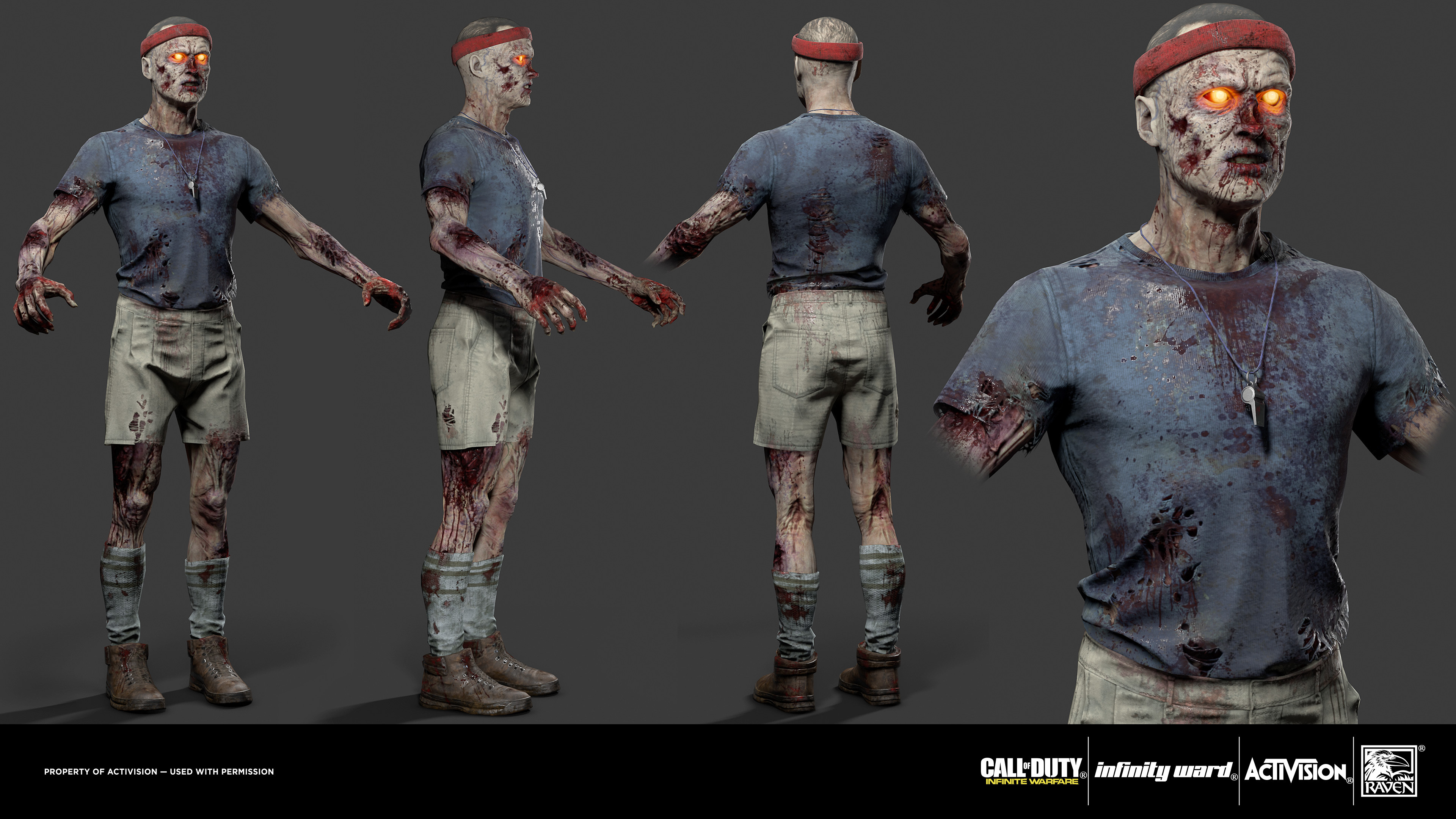 Male camp instructor: RAVE IN THE REDWOODS. Game model - Responsible the the high poly, low poly, bakes and textures.