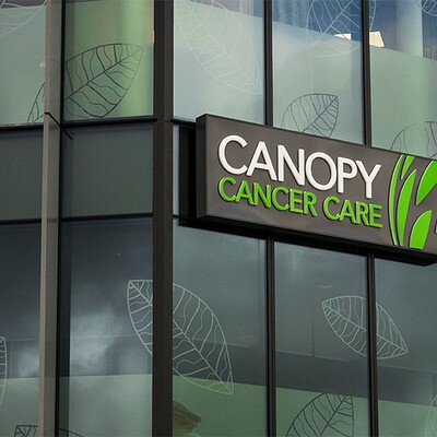 Canopy Cancer Care - Frosted Leaf Windows