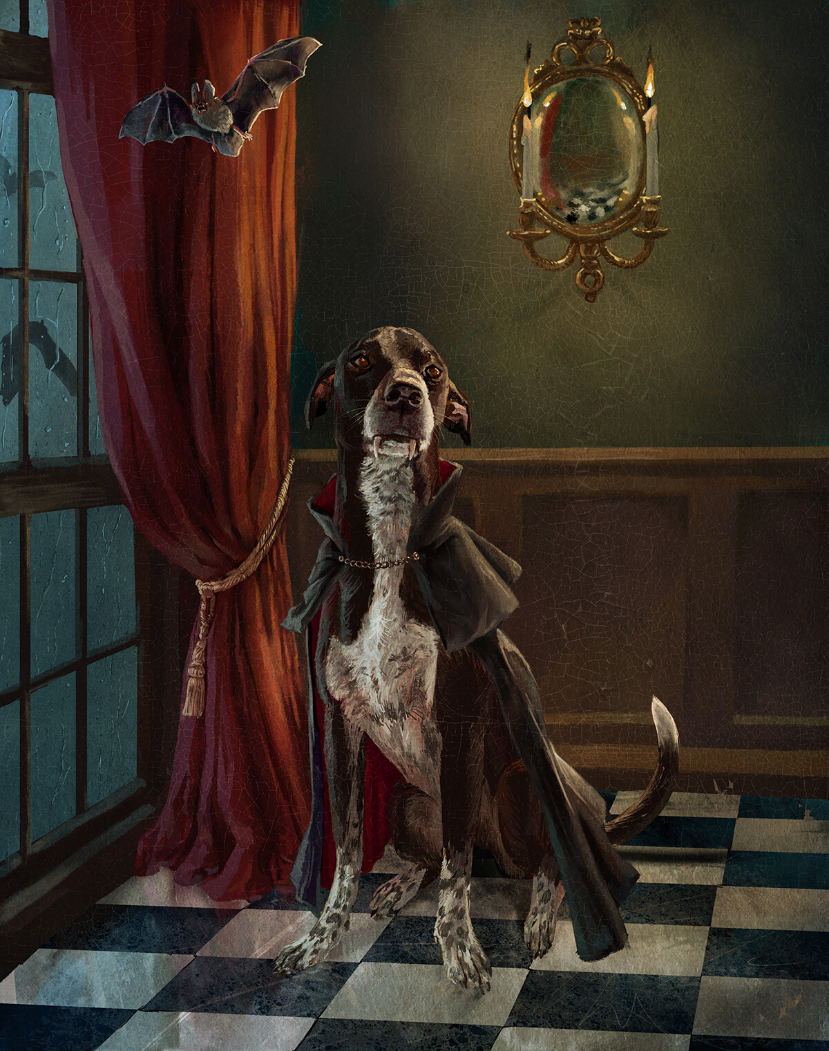 ArtStation Vampire dog