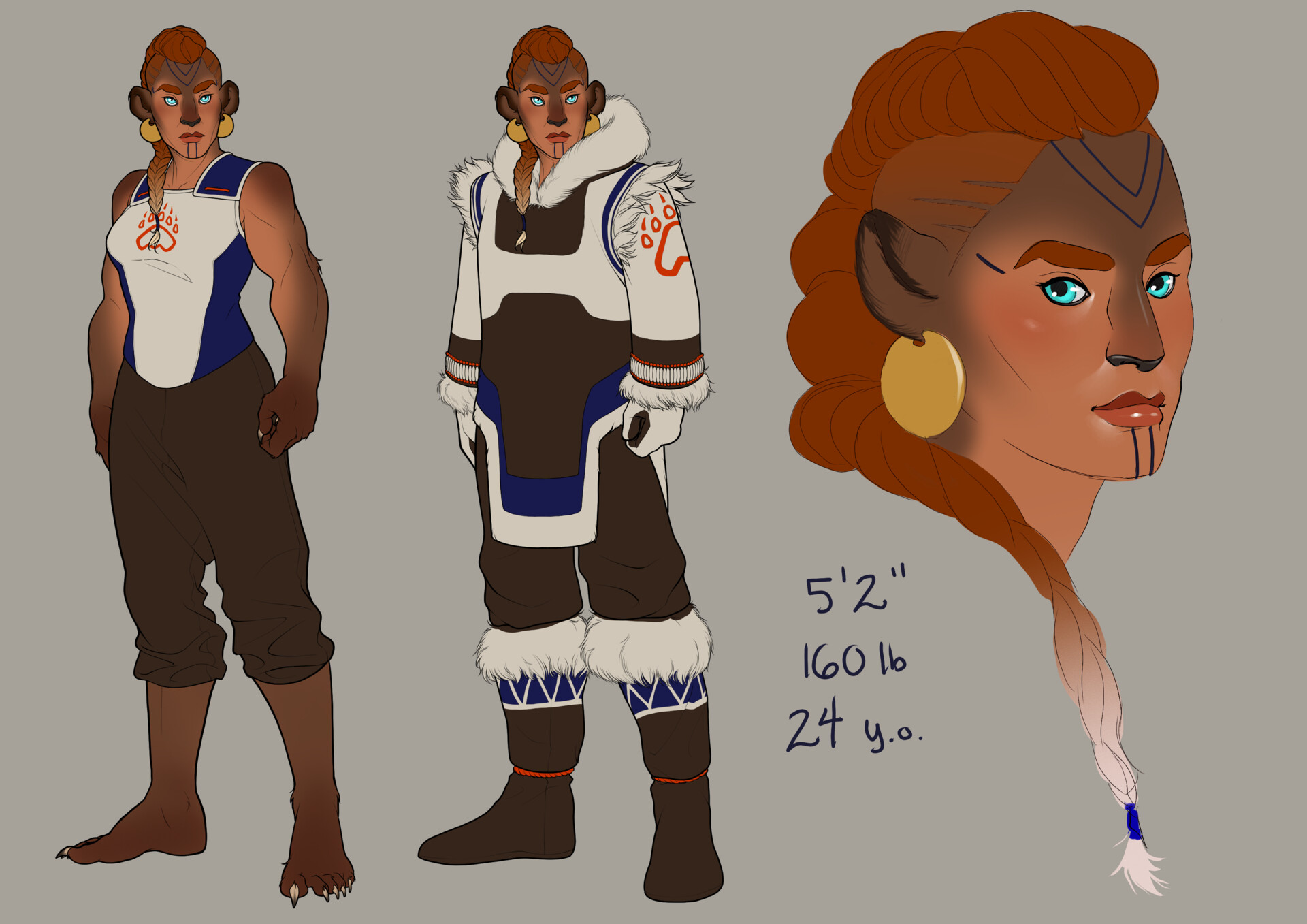 ArtStation Nanuq Shifter Barbarian/Rogue