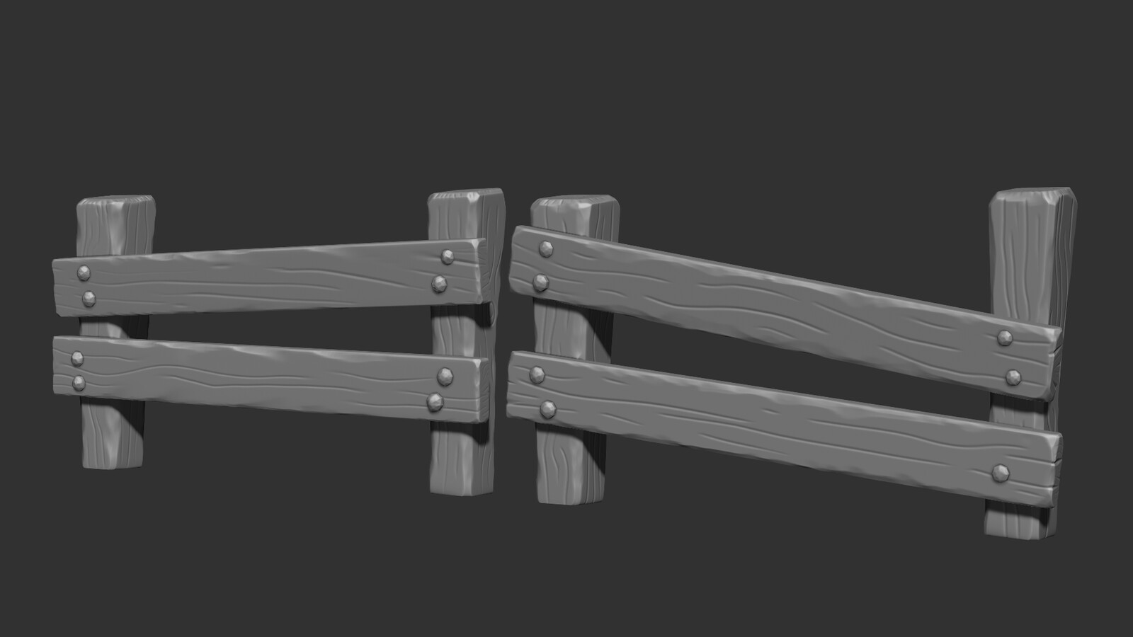 ZBrush Sculpt Detail (baked into the low poly in Substance)