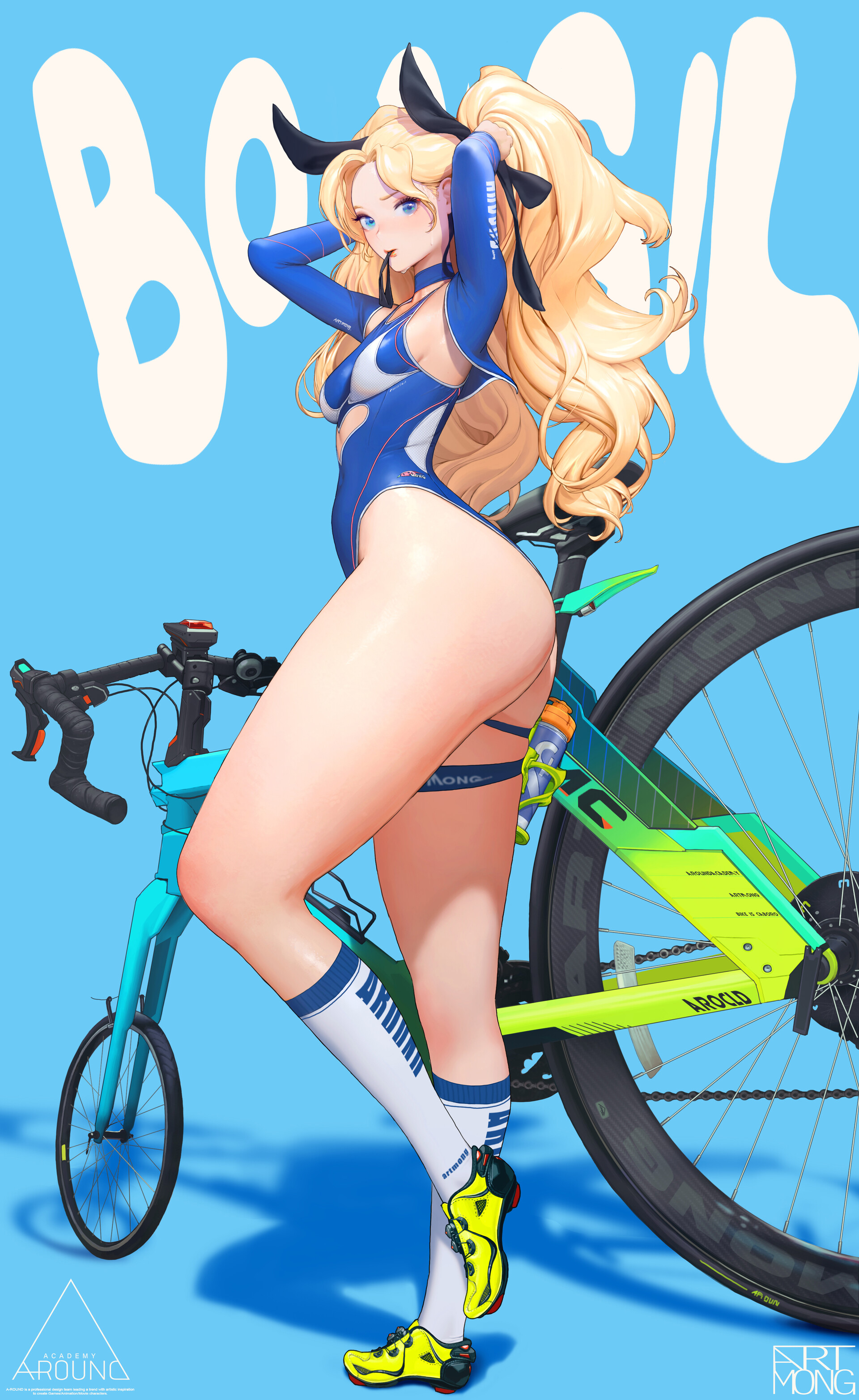 Anime art by ARTMONG. bicycle
