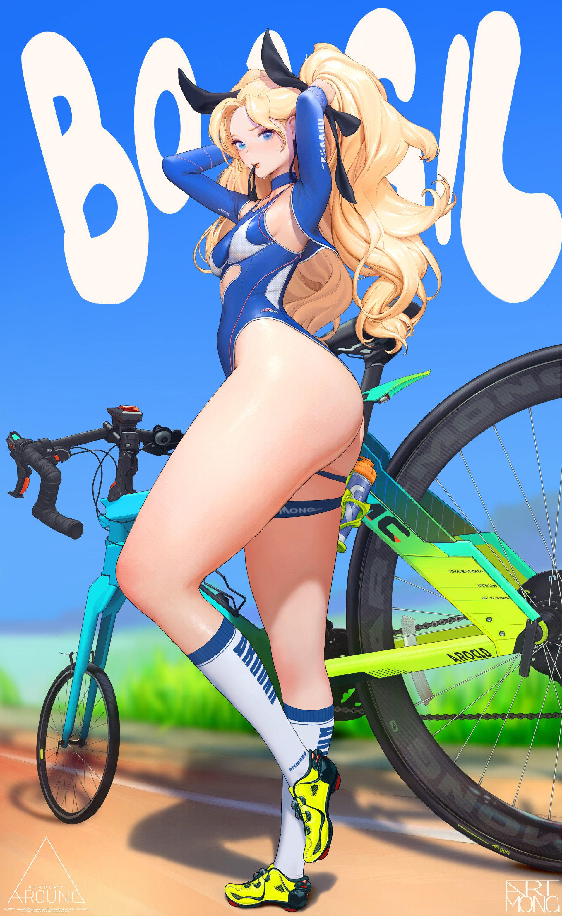 Anime art by ARTMONG. bicycle