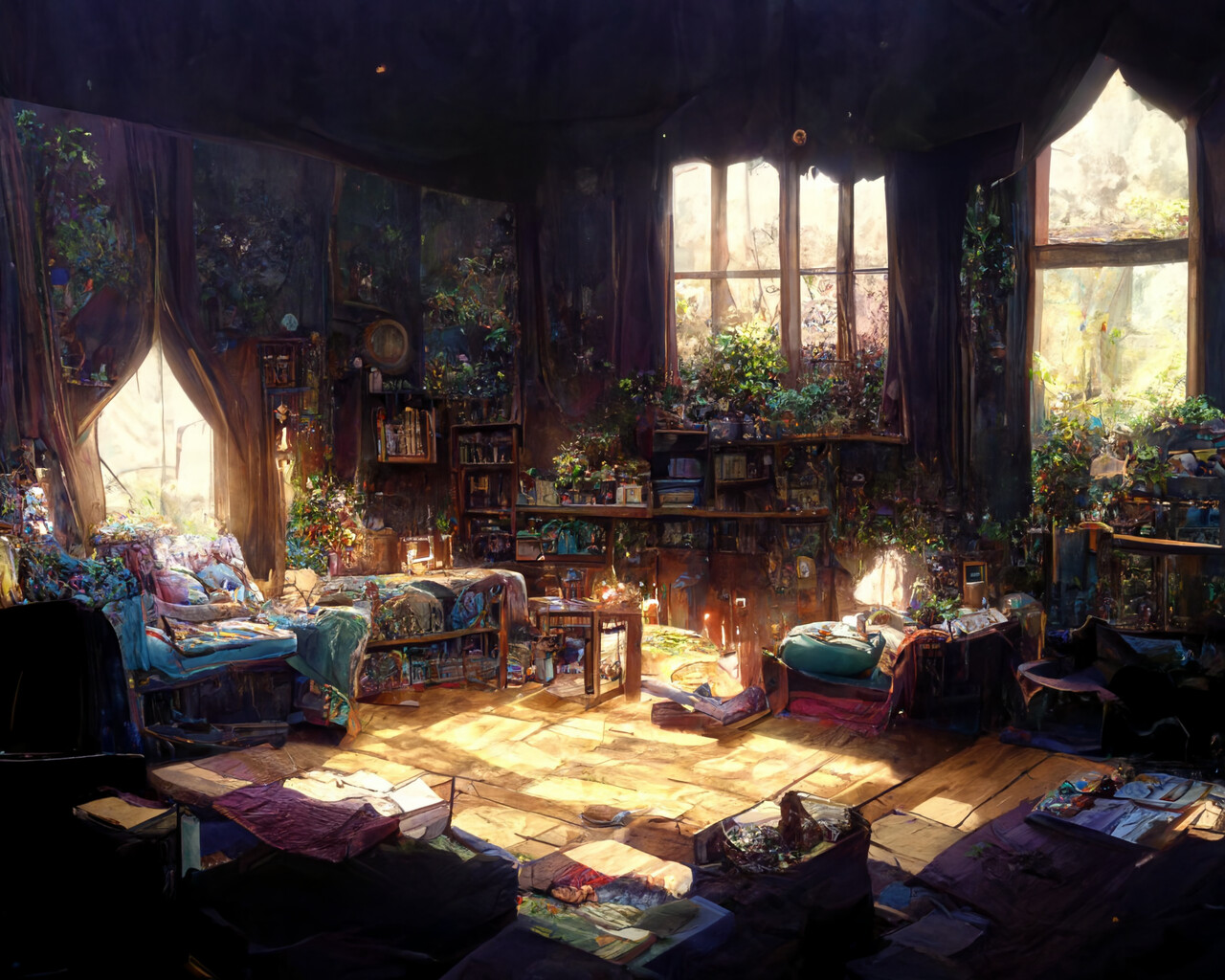 ArtStation - Anime living room