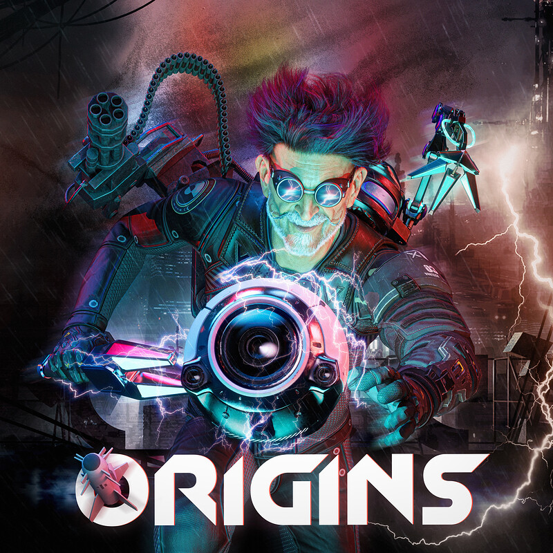 ðŸ”´ SCI-FI 3D Album cover ''ORIGINS'' for ARTIST CCX140