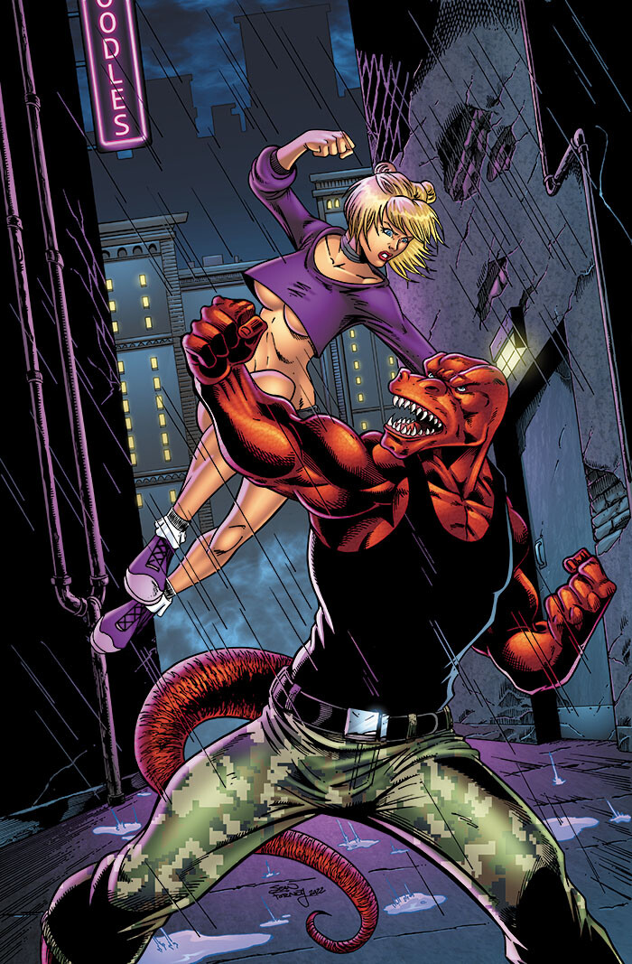 Babes, Gore, and Dinosaurs 3 cover for Ethereal Comics

Pencils, inks, and colors by Sean Forney