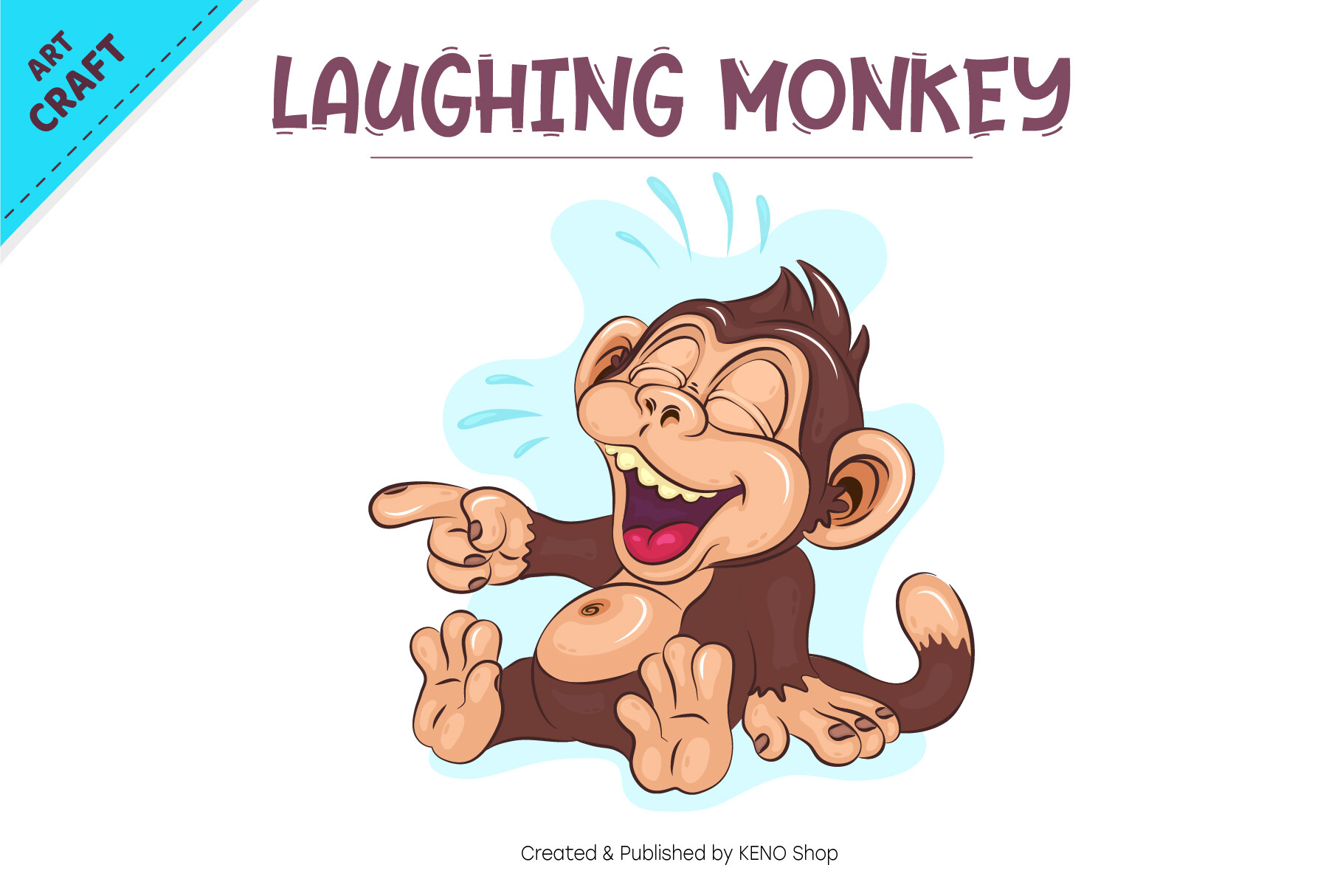 ArtStation - Cartoon Laughing Monkey.