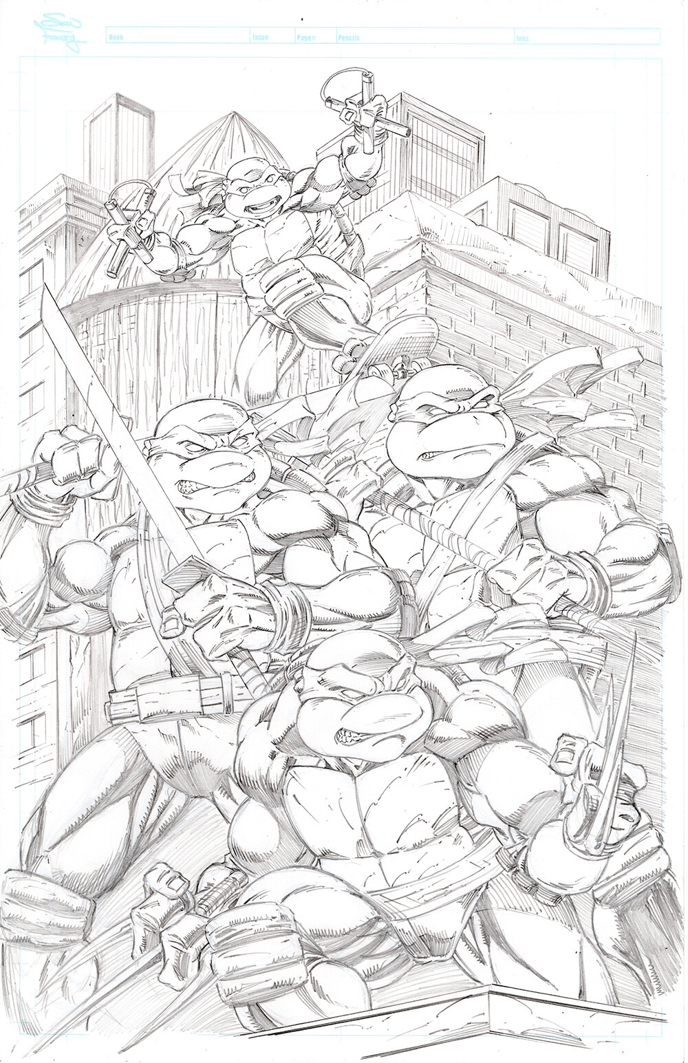 Teenage Mutant Ninja Turtles for fun 

Pencils, inks, and colors by Sean Forney 