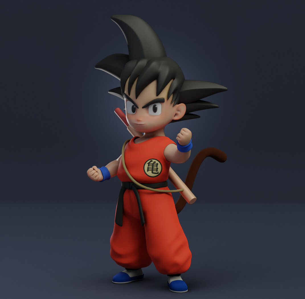ArtStation - Goku Kid - 3D model ANIMATION READY