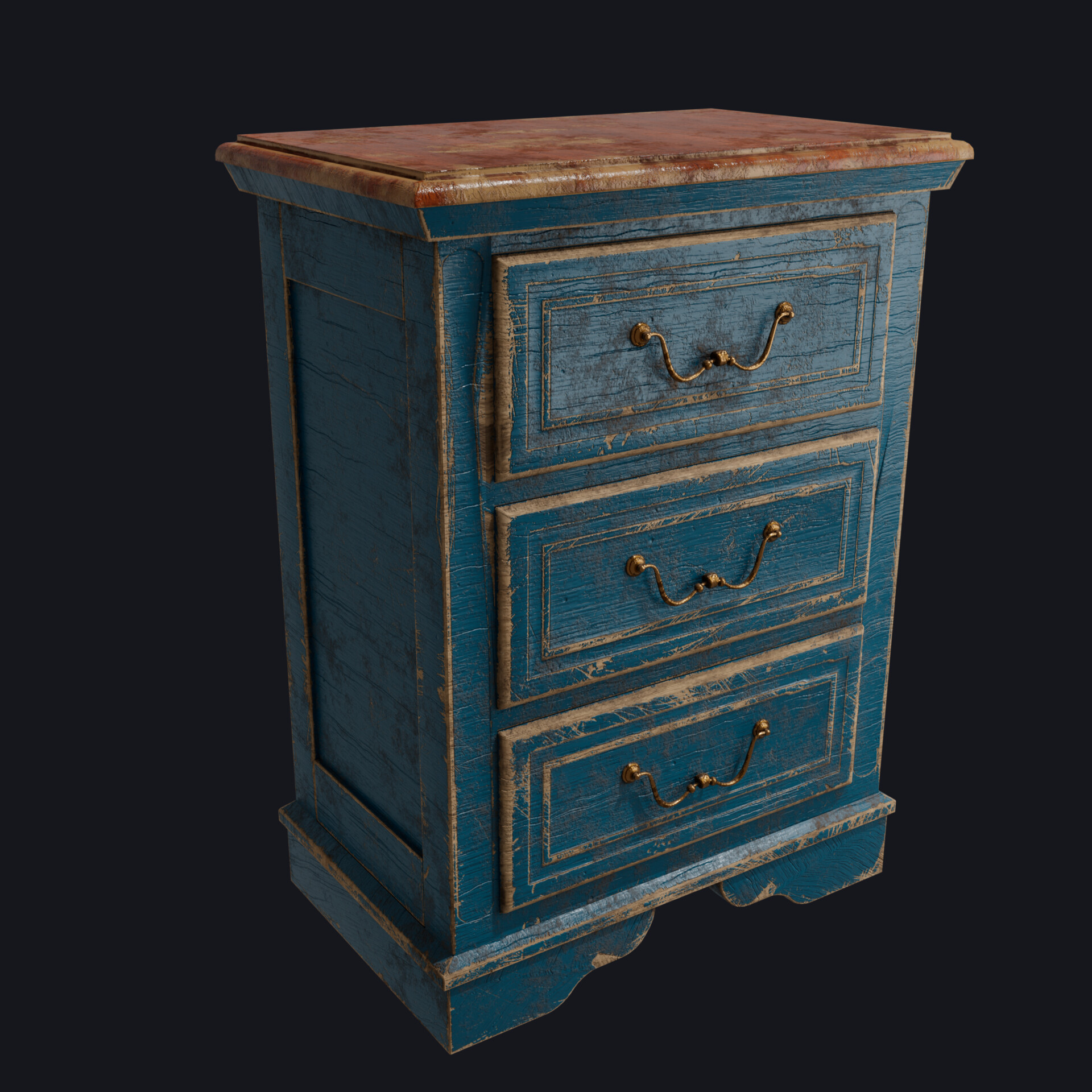 ArtStation - old wooden cabinet