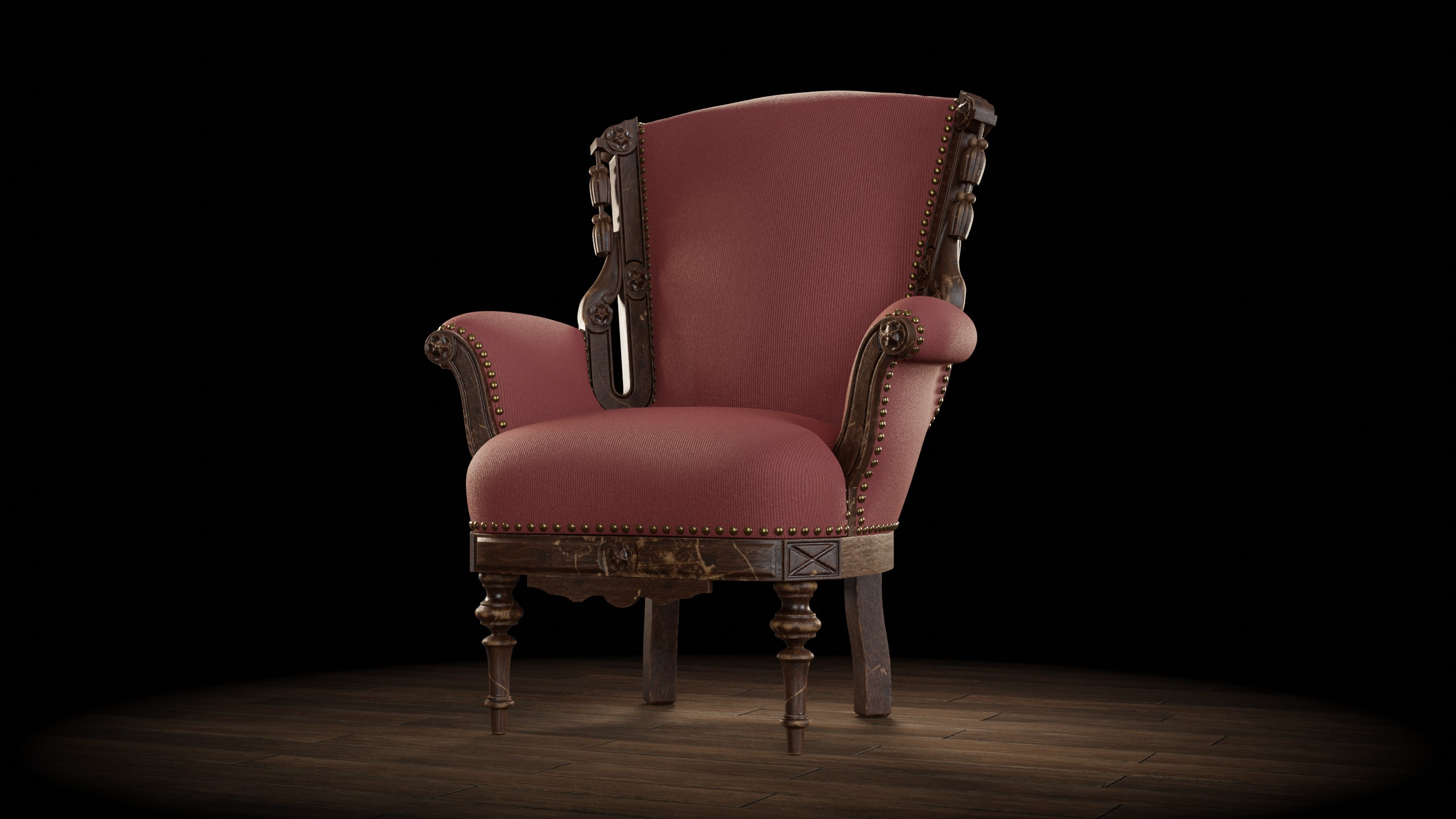 Find it here! https://artofkarlb.com/store/50yNK/antique-pink-chair