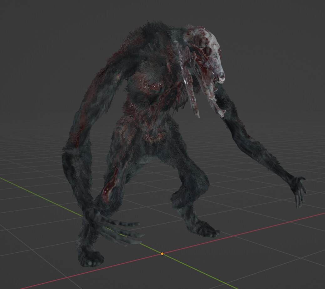 modeled&amp;textured in 3Dcoat and added hair/fur system in blender