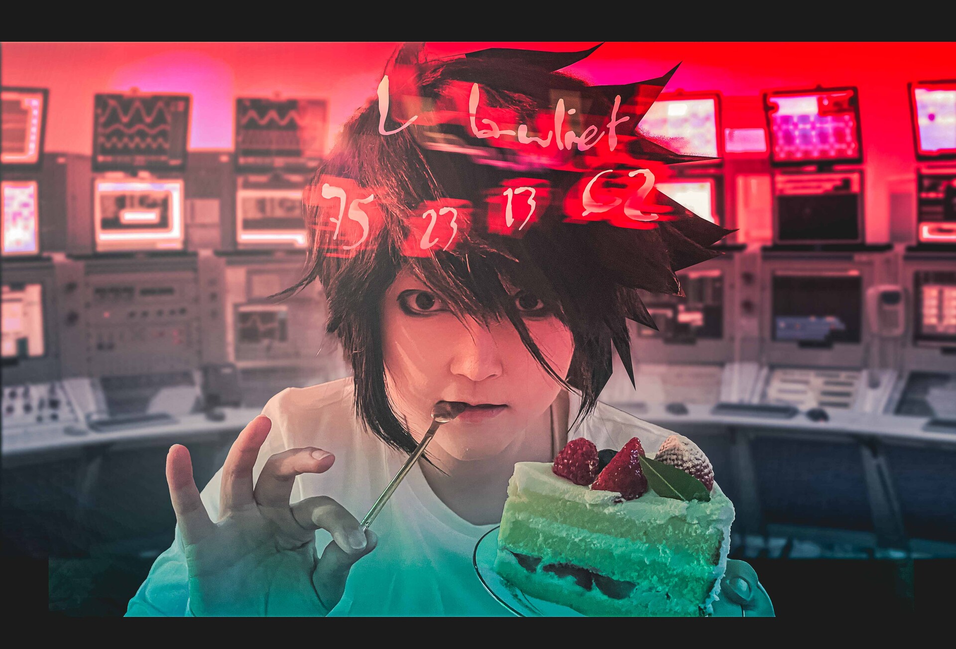 Bright Black Anti-Upturned Short Hair Synthetic Wig for Men Cosplay DEATH  NOTE Figure L Lawliet Comic Reality Wig - AliExpress, image size:1920x1303