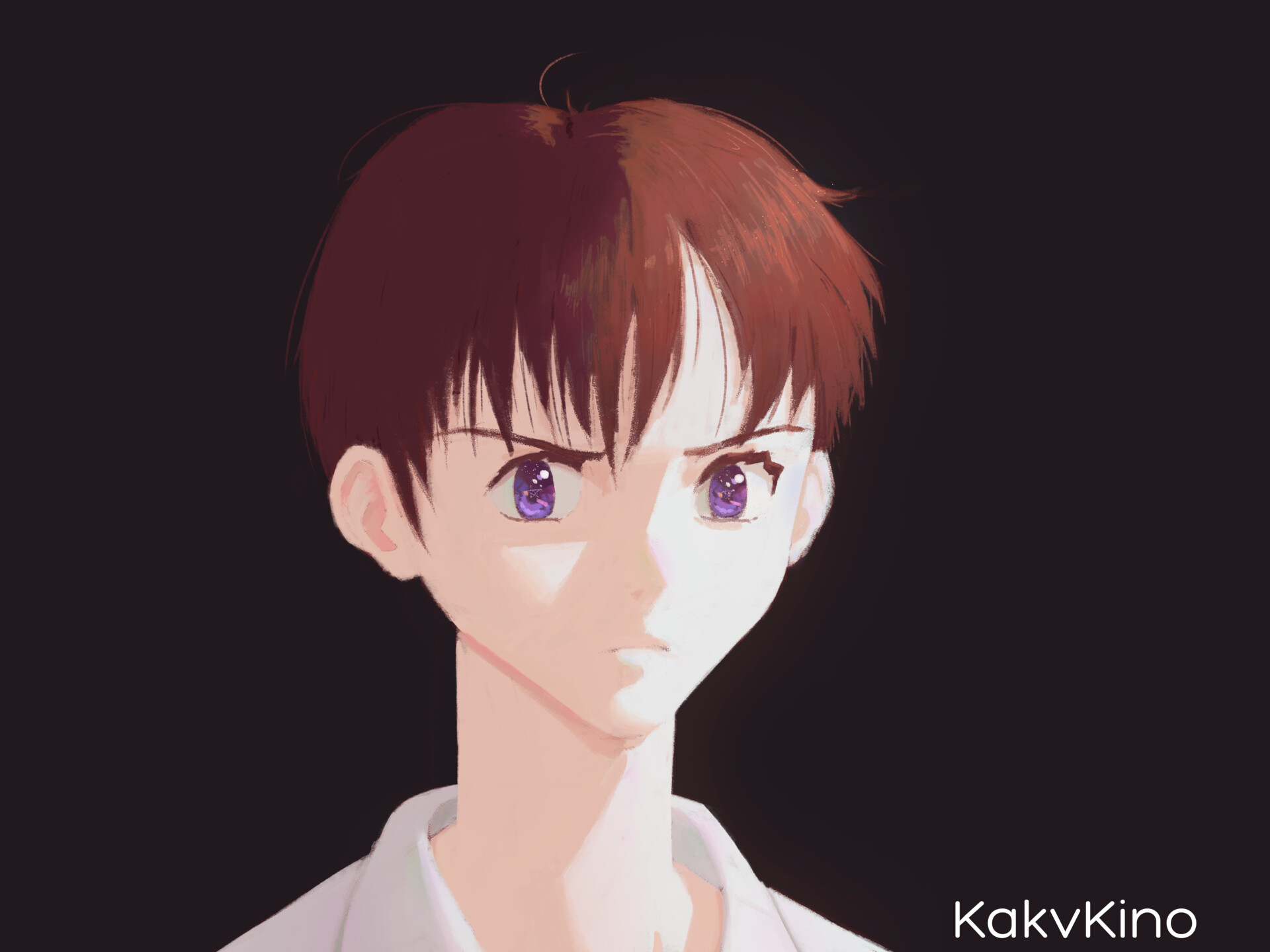 Ikari Shinji from Neon Genesis Evangelion.