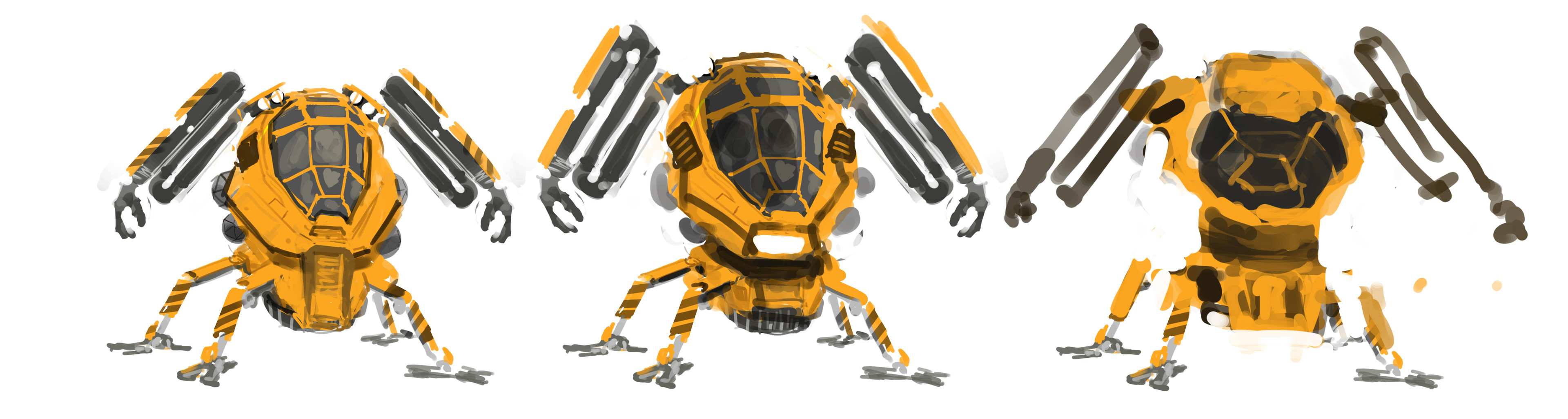 Super early explorations for the moonlander, that was more robotic in the first draft.