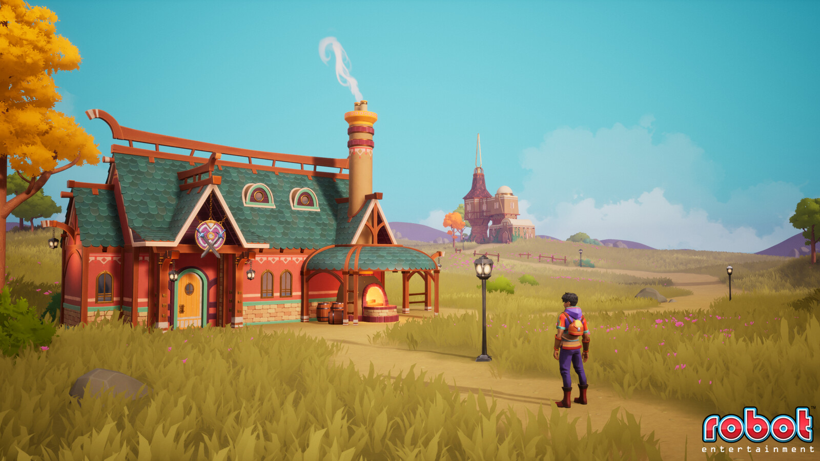 Buildings were created with customization in mind so colors and patterns could be swapped out and customized by the player.