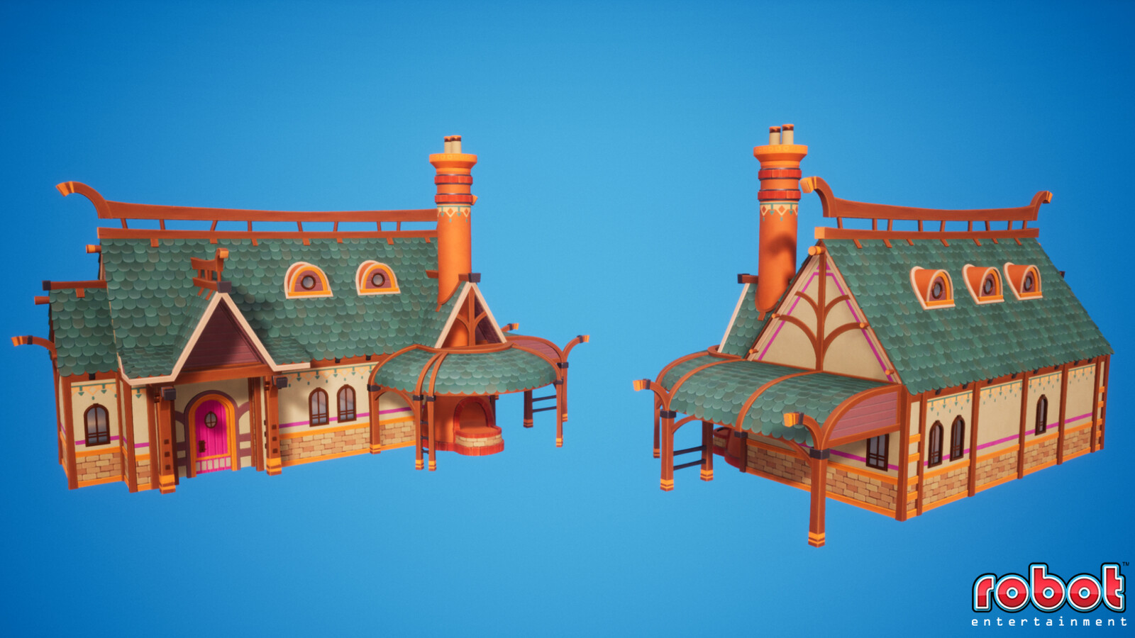 Blacksmith building model, created in 3ds Max.  Shown in UE4.