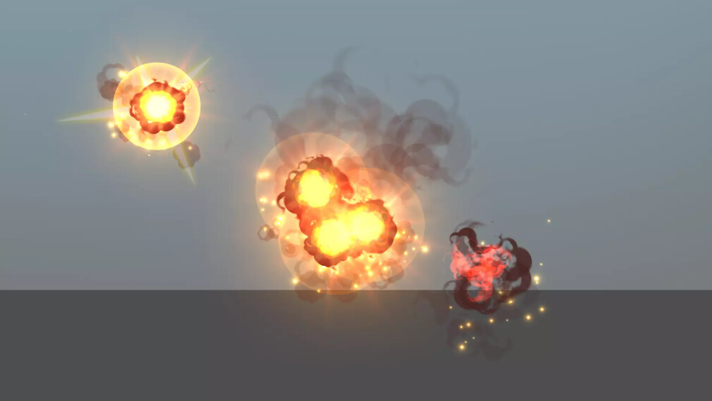 Artstation explosion 2d effect unity particle