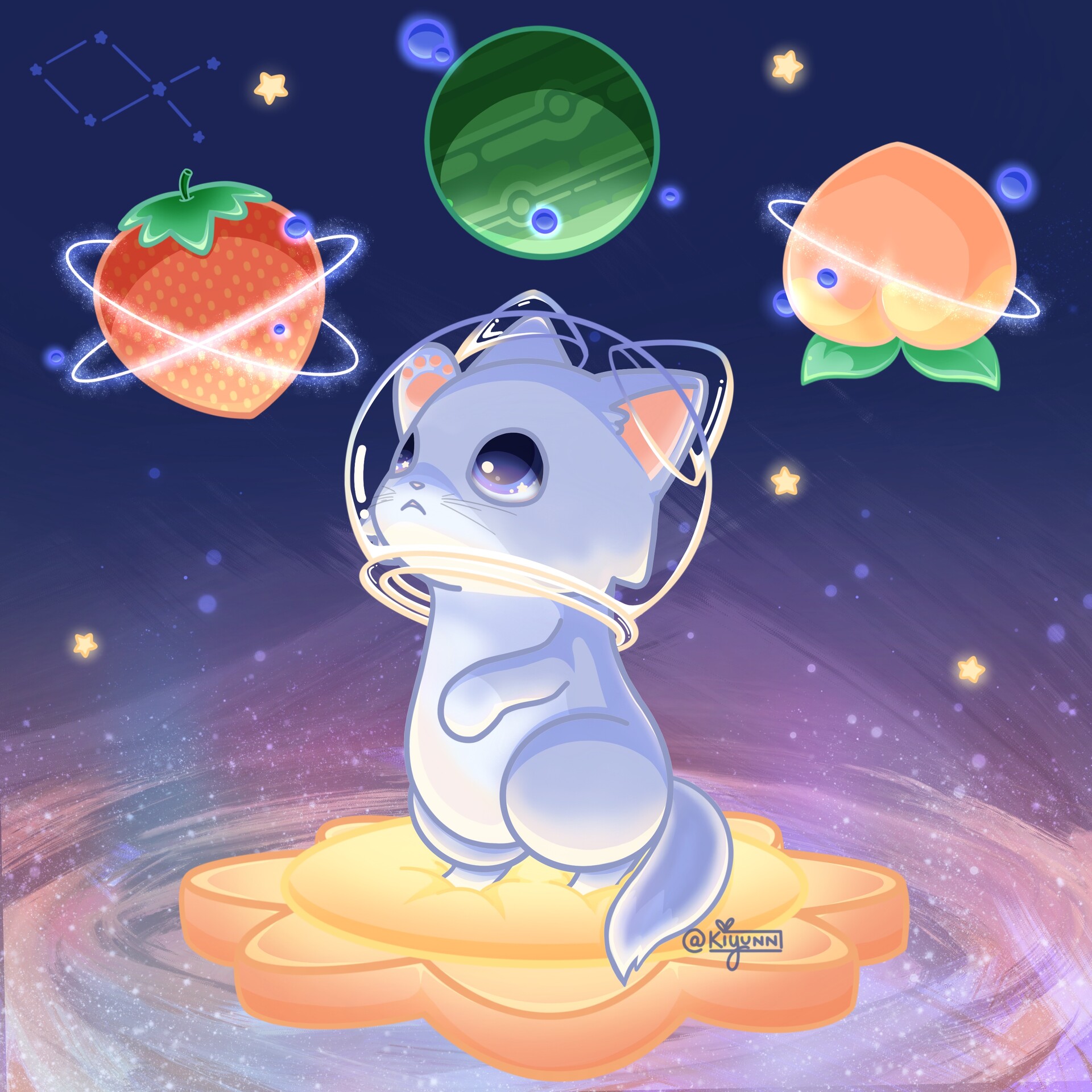 ArtStation - Space Cat Illustration