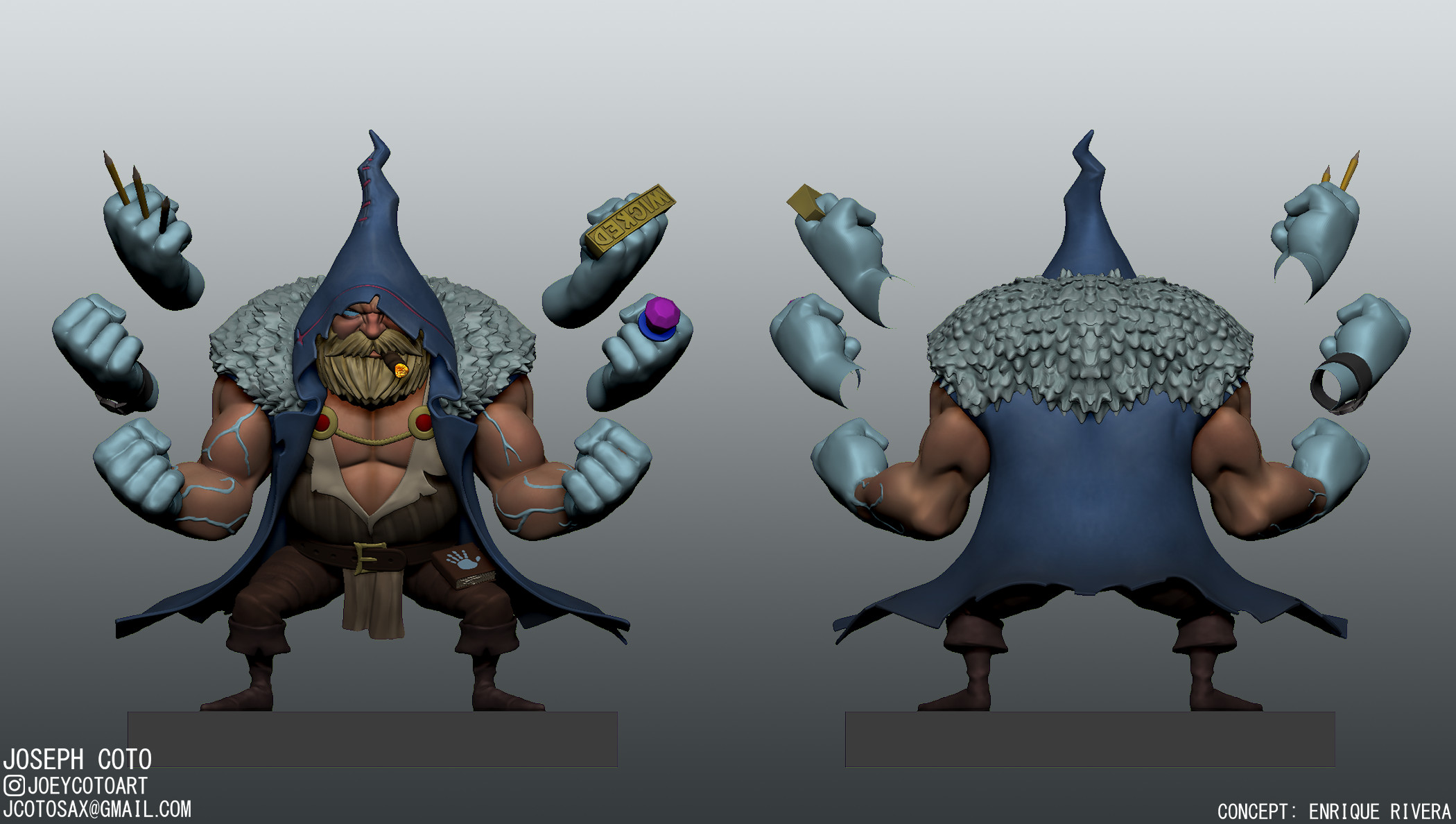 Sculpted in Zbrush