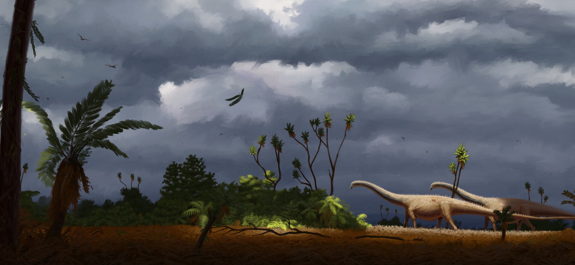 ArtStation Pair of Diplodocus