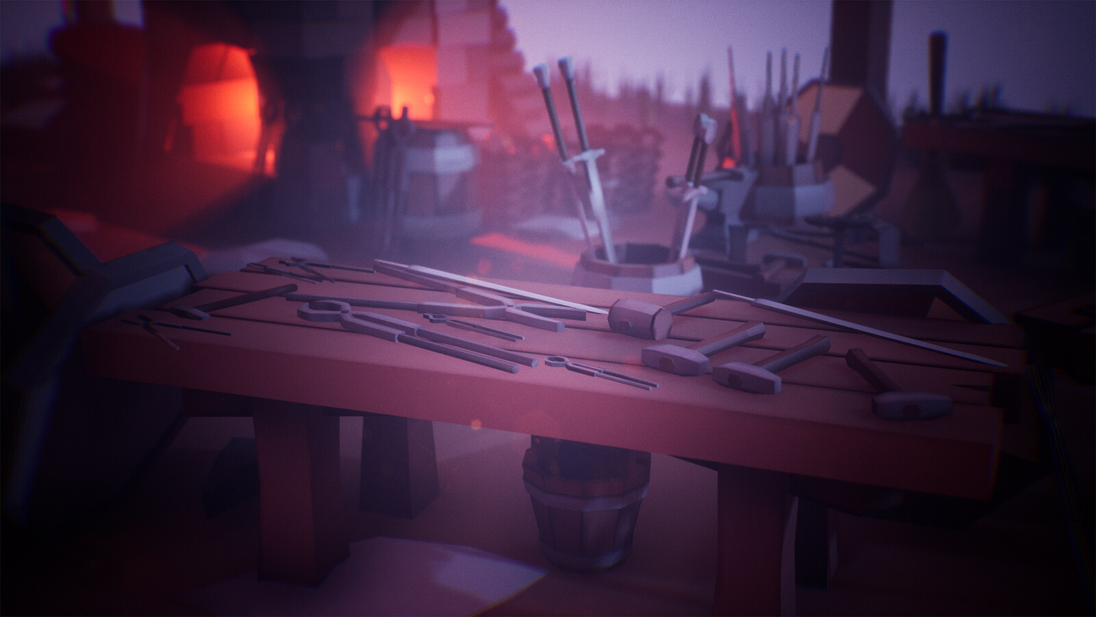 Stylized Medieval Forge / 53+ Assets