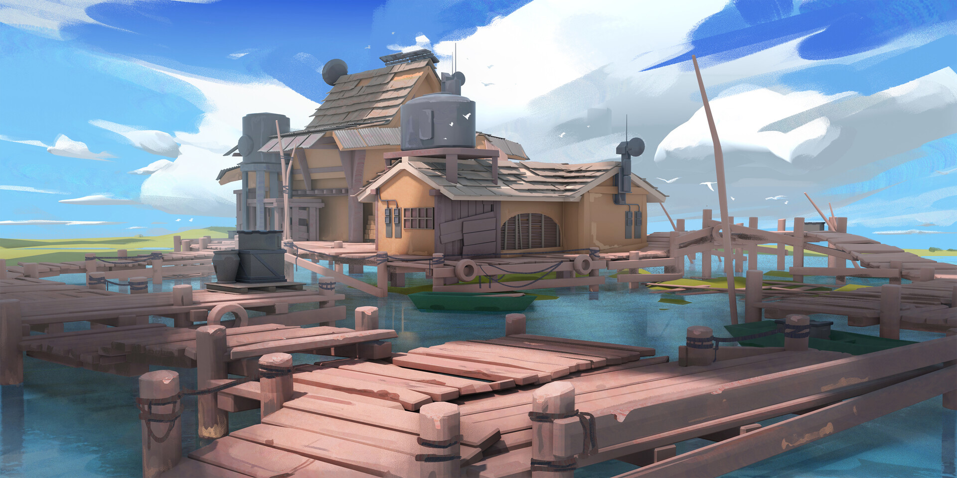 ArtStation Fishing Village Part 04