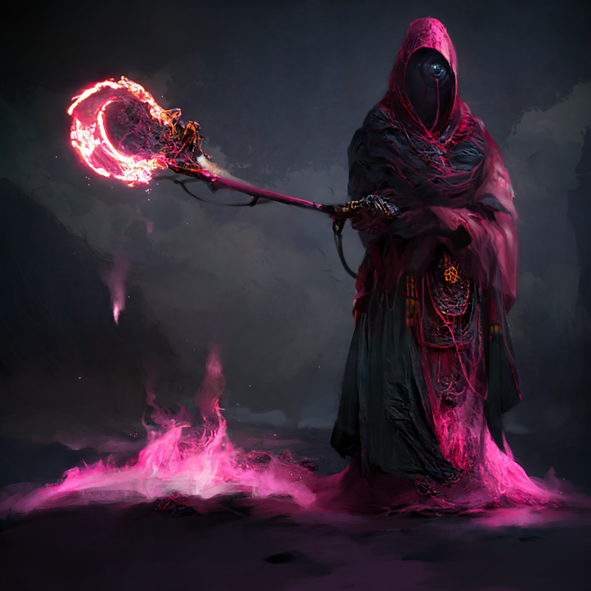 ArtStation - Priest of the pink flame