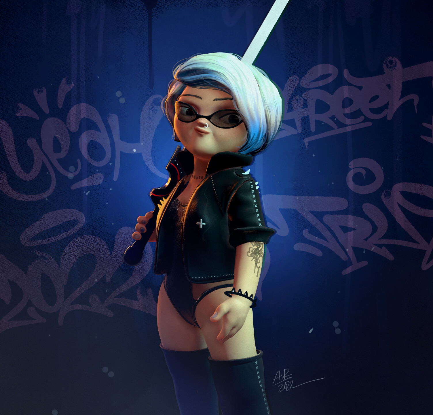 ArtStation - Character Design: Cyber Punk Girl