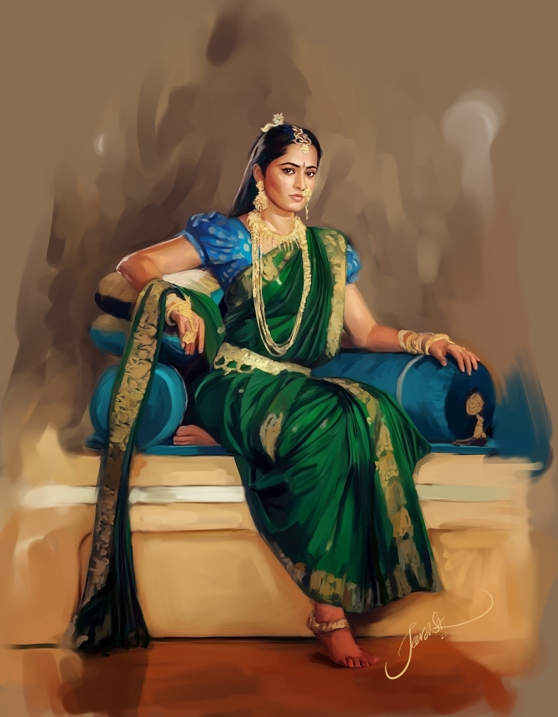 AnushkaShetty Drawing by Solixious on DeviantArt