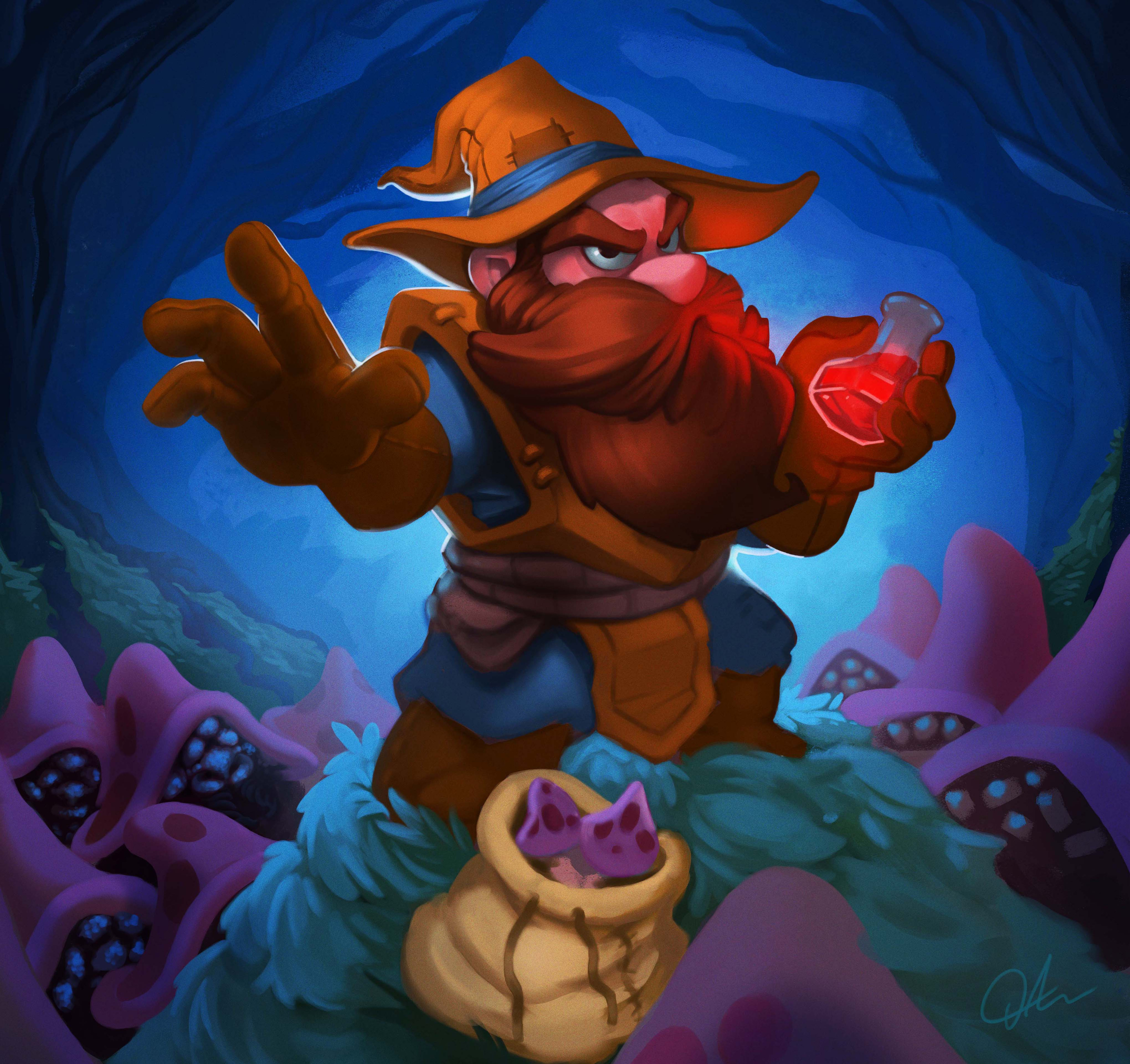 Potion Wizard Illustration - WIP