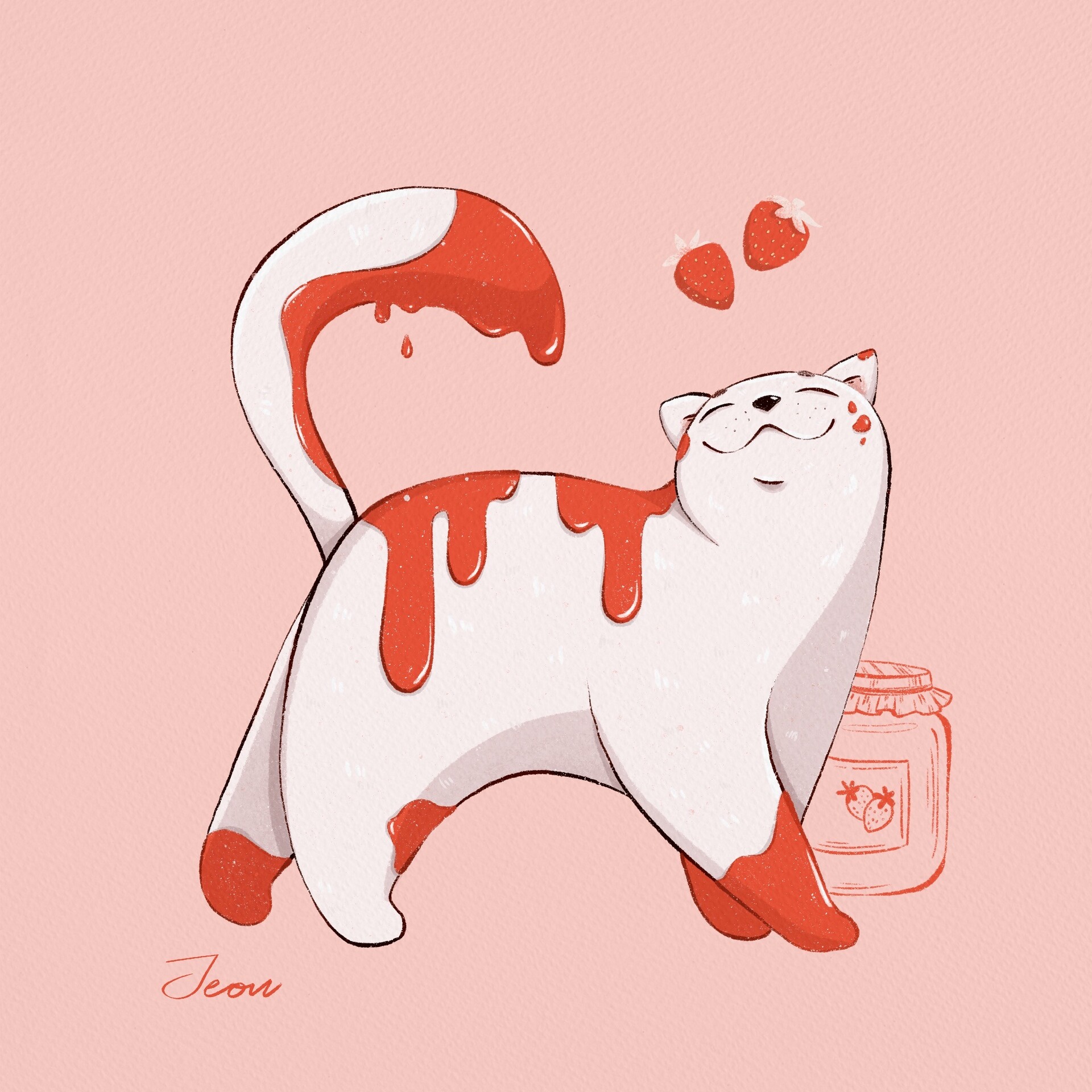ArtStation Strawberry cat