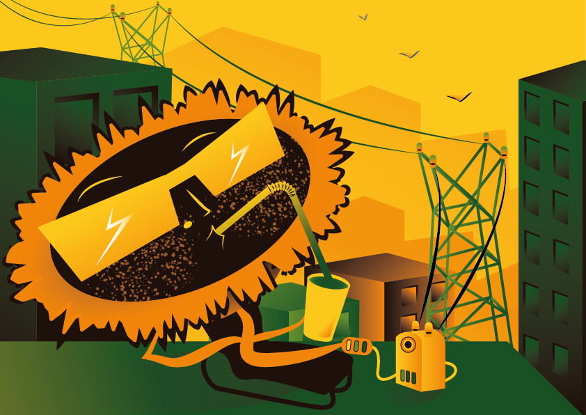 ArtStation green energy. sunflower