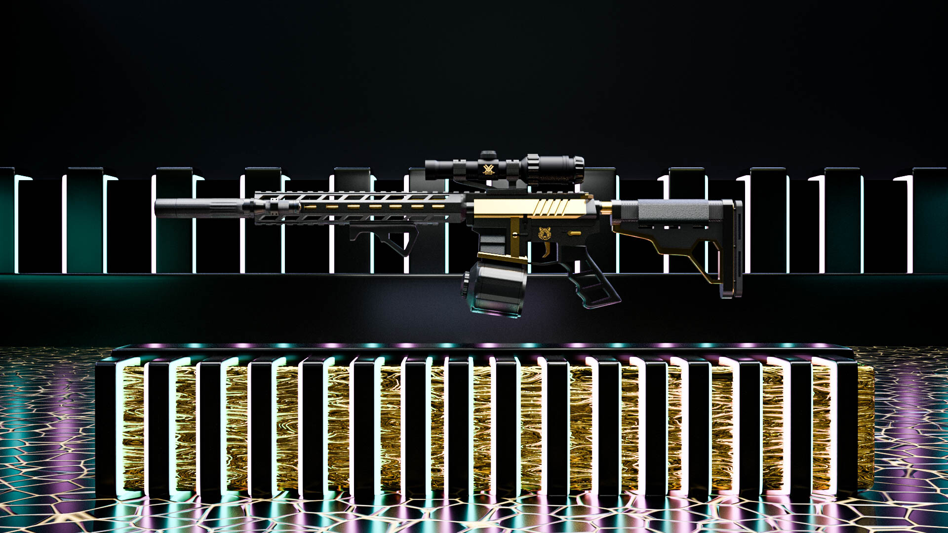 ArtStation Ar15 Gold wave