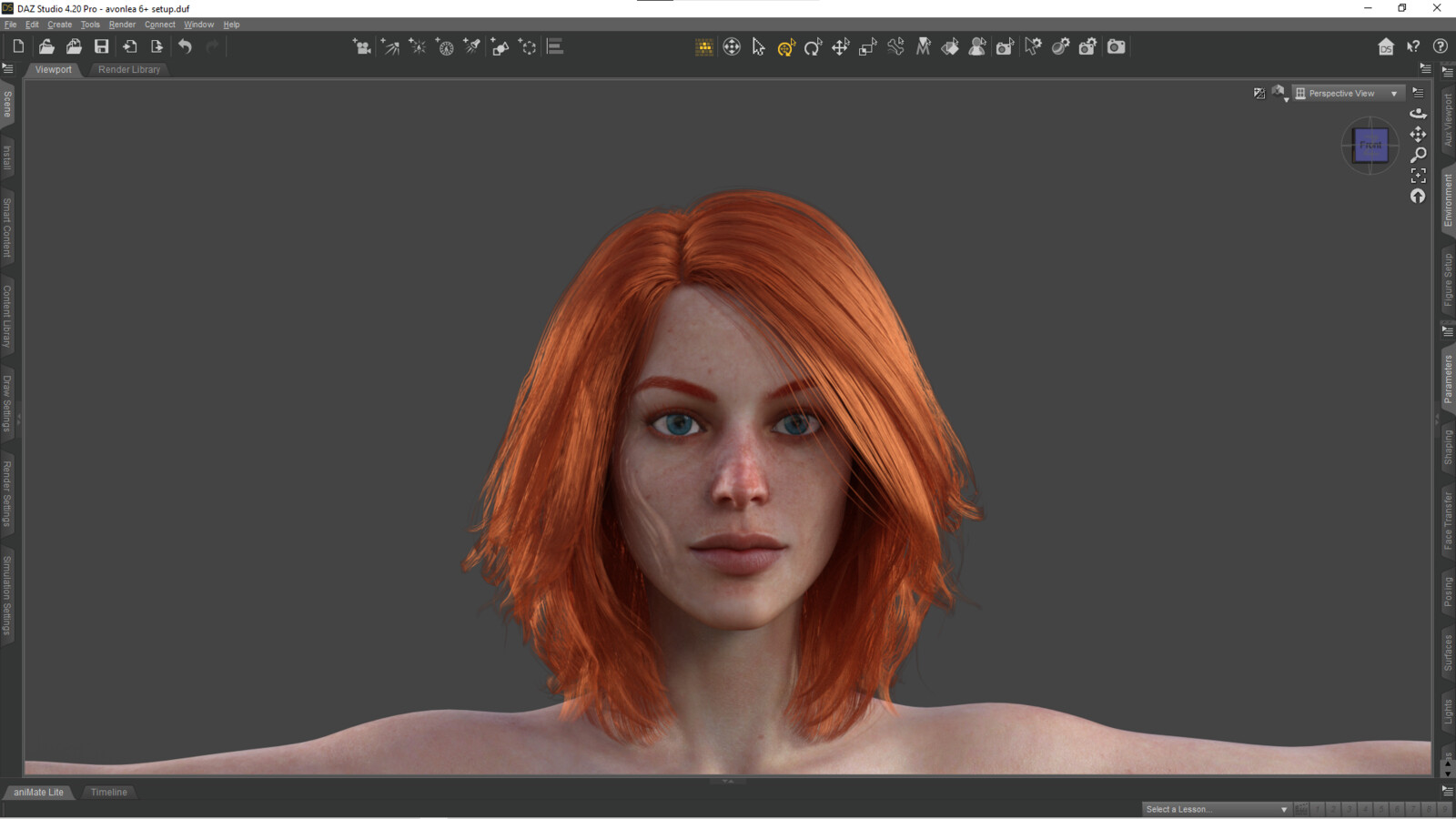 Original Skin &amp; Eyes (Experiment with new hair shader)