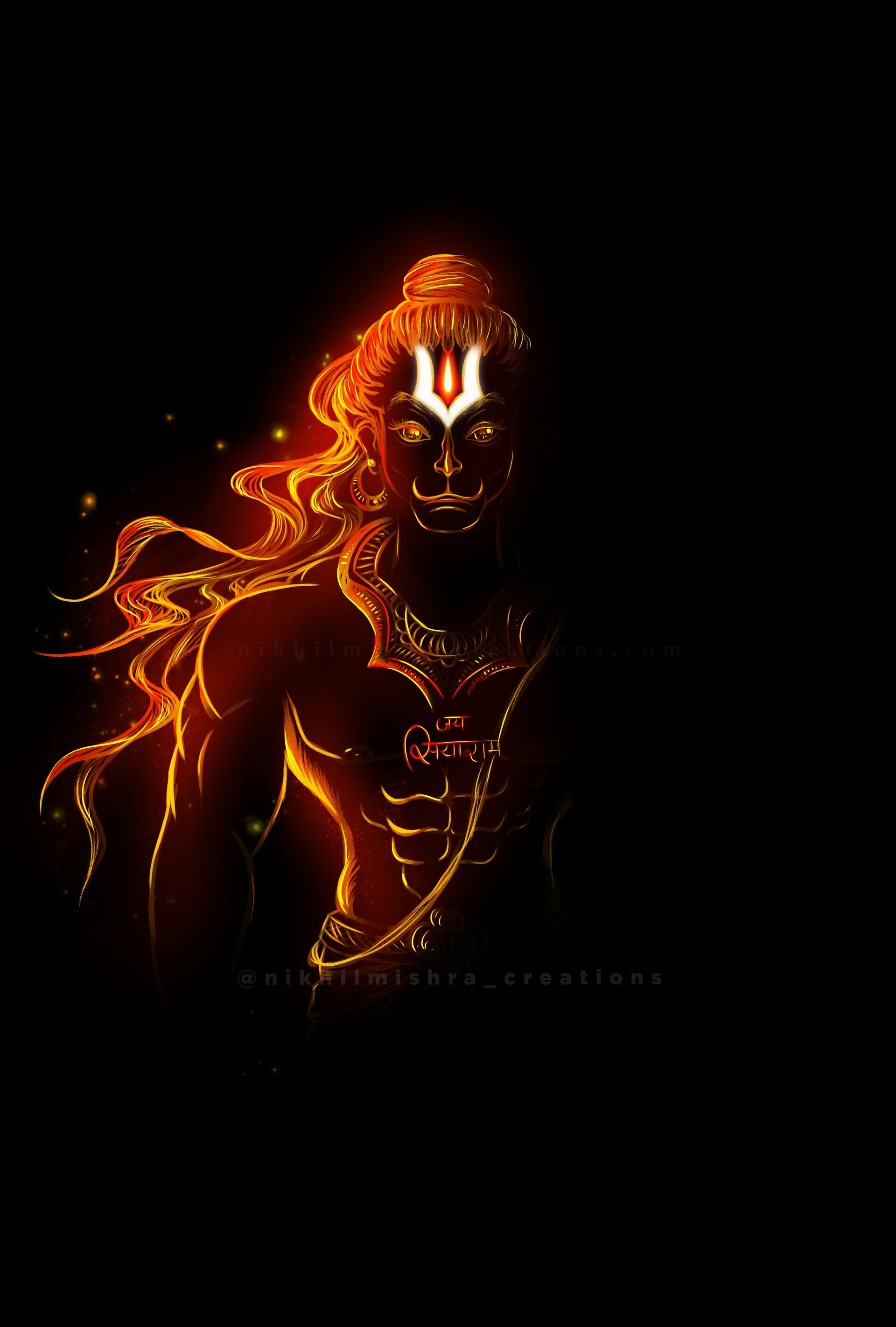 ArtStation - Hanuman ji digital artwork