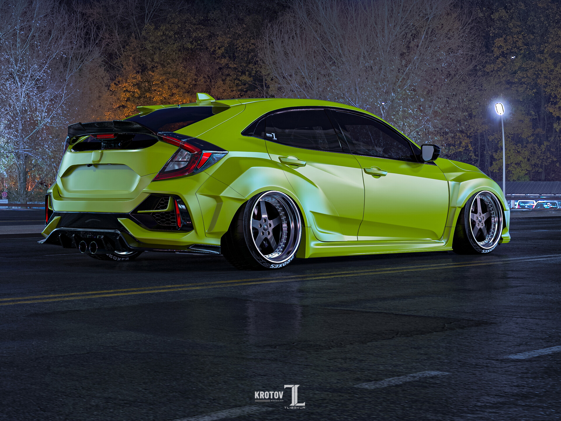 2018 honda civic hatchback on sale wide body kit