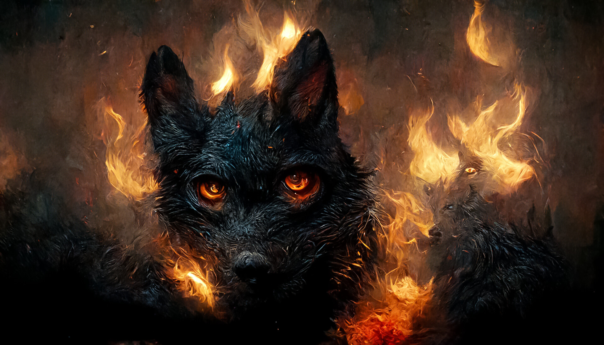 ArtStation - Fire Wolf