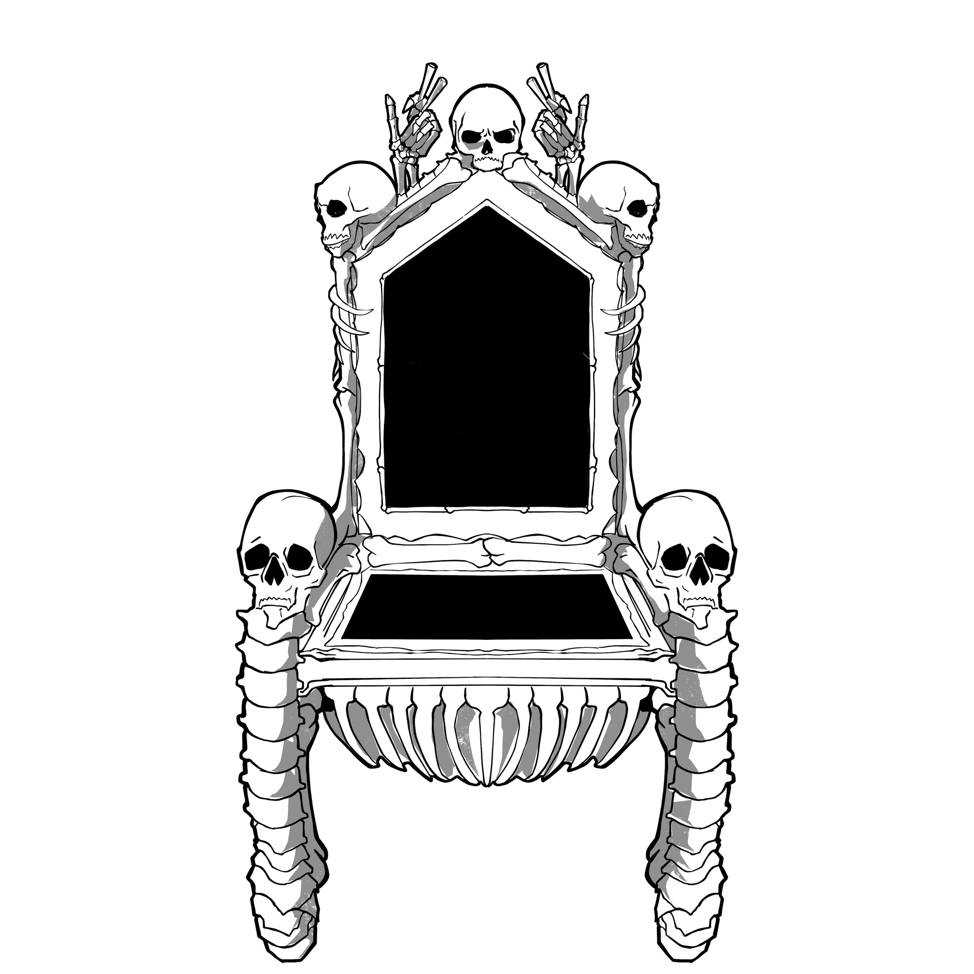 ArtStation Skeleton throne design