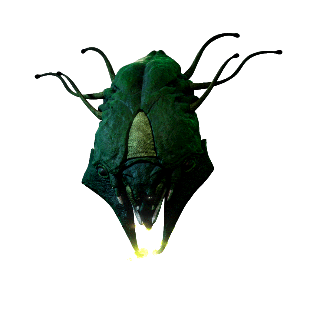 Xparticles fluid sim drippin down the mandibles