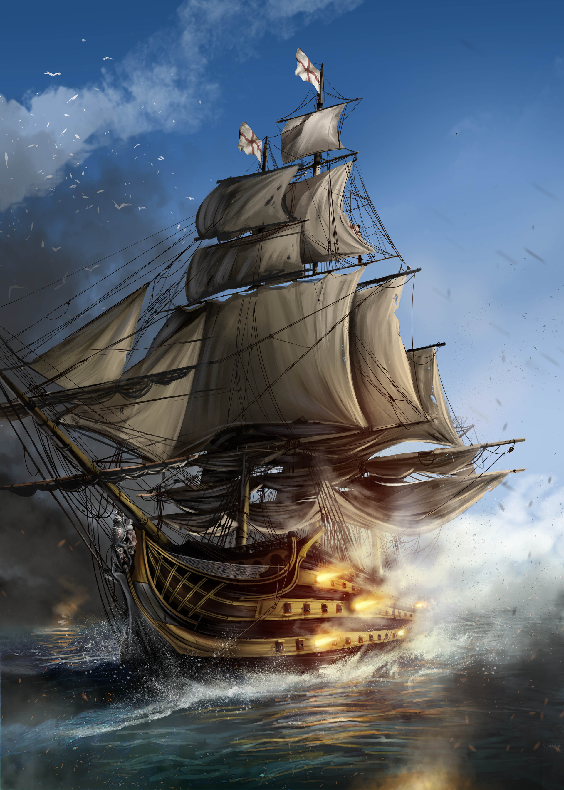 ArtStation - HMS Victory - Titans of War (Card Game)
