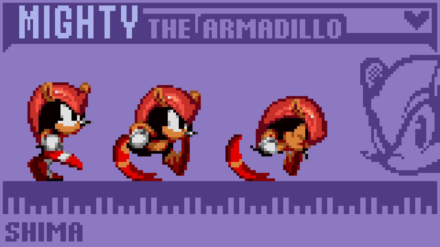 ArtStation - Sonic CD - Mighty the Armadillo