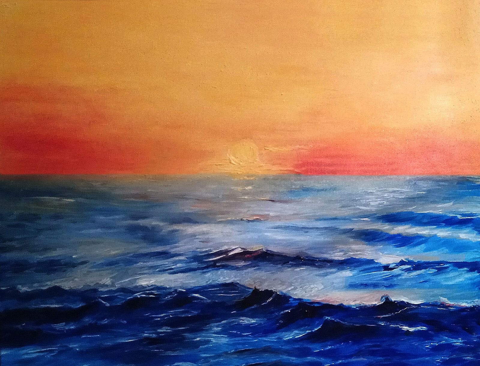 ArtStation the sea Traditional oil painting