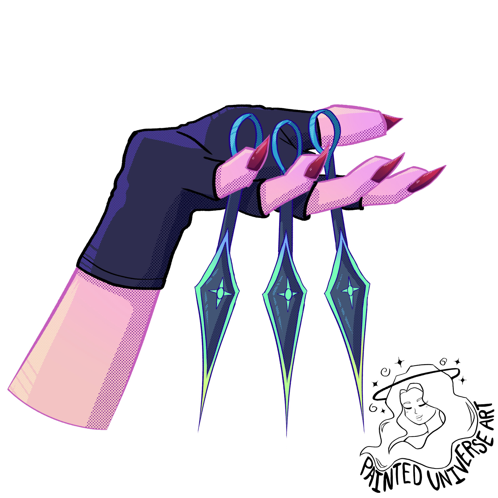 ArtStation Byzanti's hand (with knives ;> )