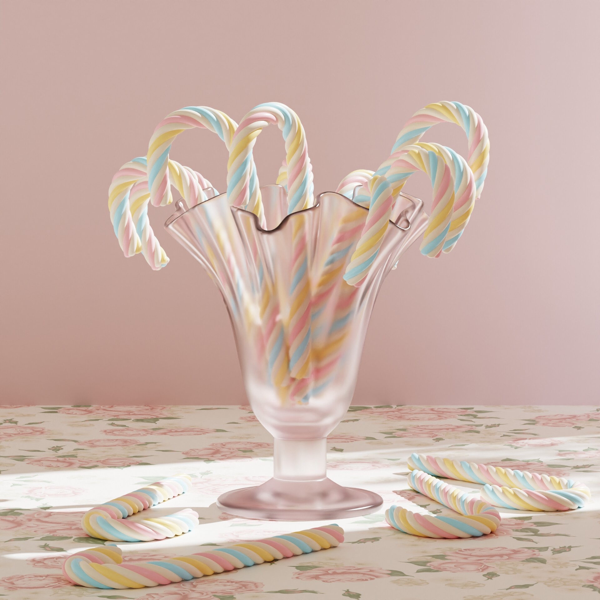 Artstation Candy Canes In A Glass Cup 0487