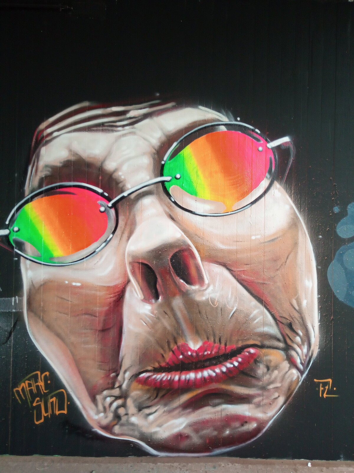 "Neon Granny", Düsseldorf, Germany