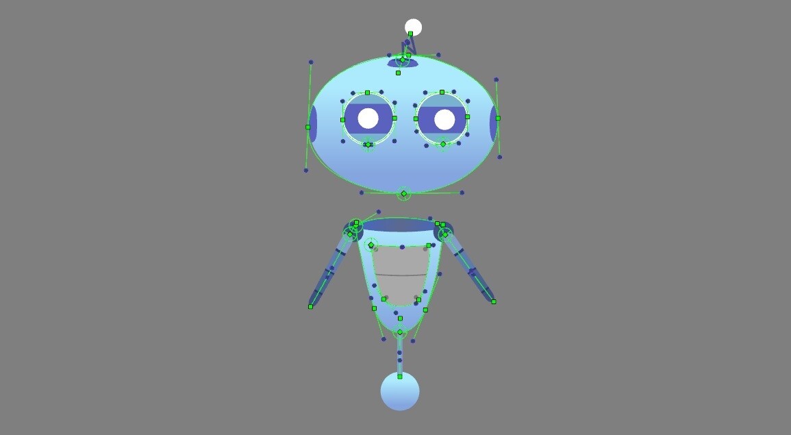 ArtStation - Cartoon Robot - Rigging animation